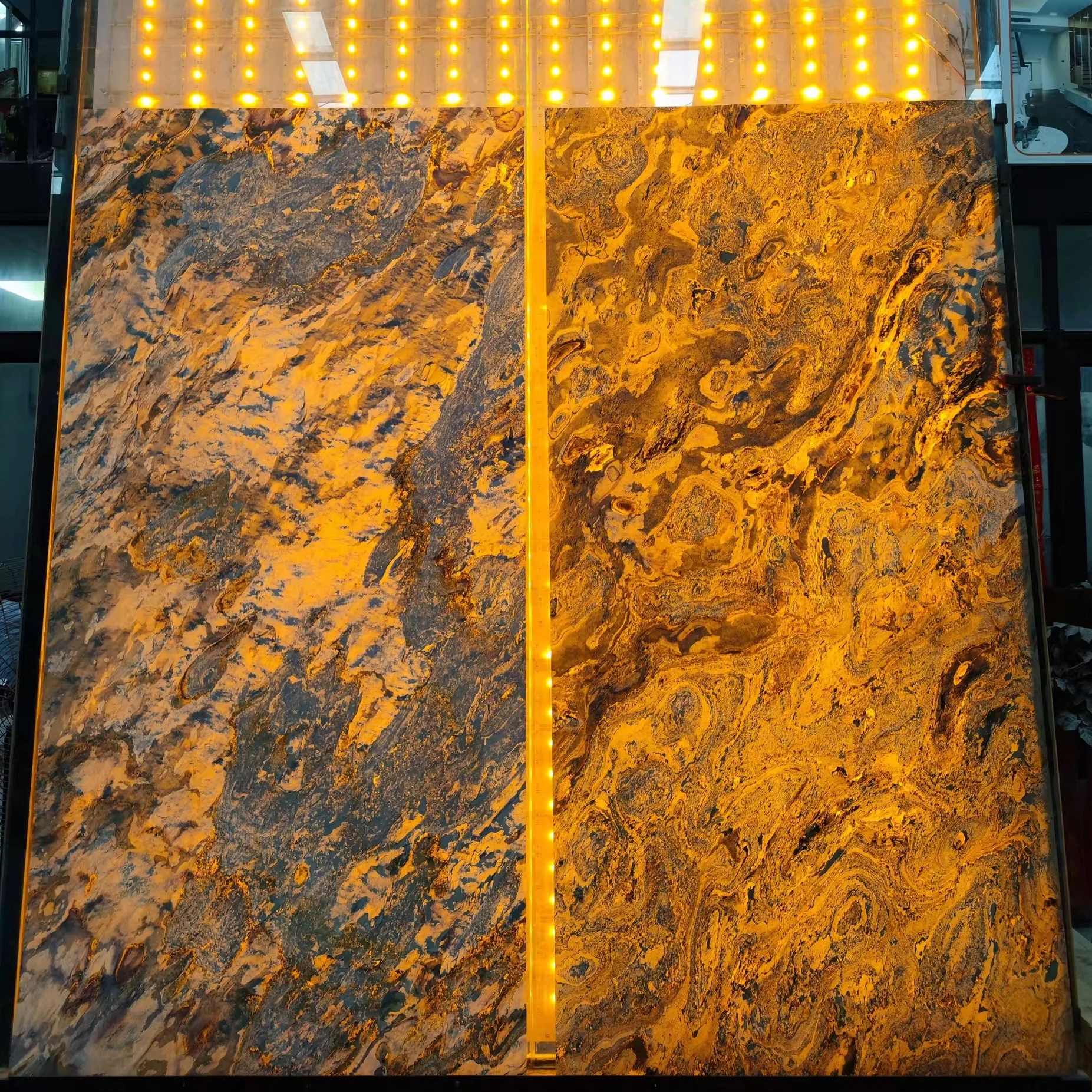 Stonemarkt Luxury Design Natural Super Thin Stone Wall Panel Decoration Countertop Wall Translucent Slate Stone Slabs