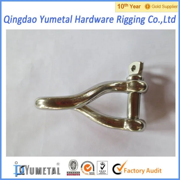 Hardware Rigging Twist Shackle Stainless Steel Polished Shandong European Type Bright Finish 4-24mm Metric YML