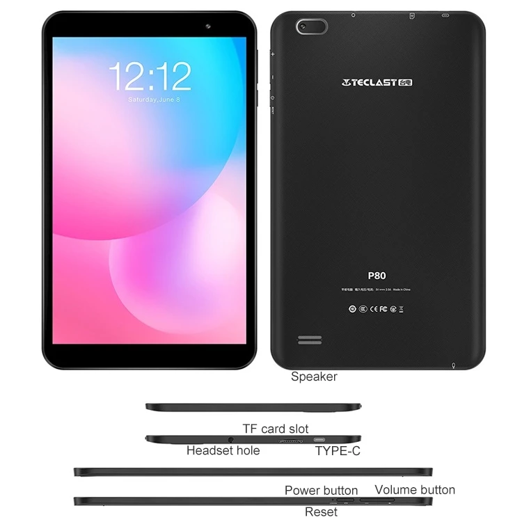 Wholesale Teclast P80 Tablet PC 8.0 inch 2GB+32GB Android 10 Tablet Allwinner A33 Quad Core Support Dual WiFi TF Card Tablet PC