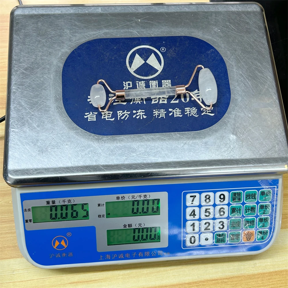 Wholesale fashion natural crystal polishing clear quartz round bead massage roller rod for lady women gifts