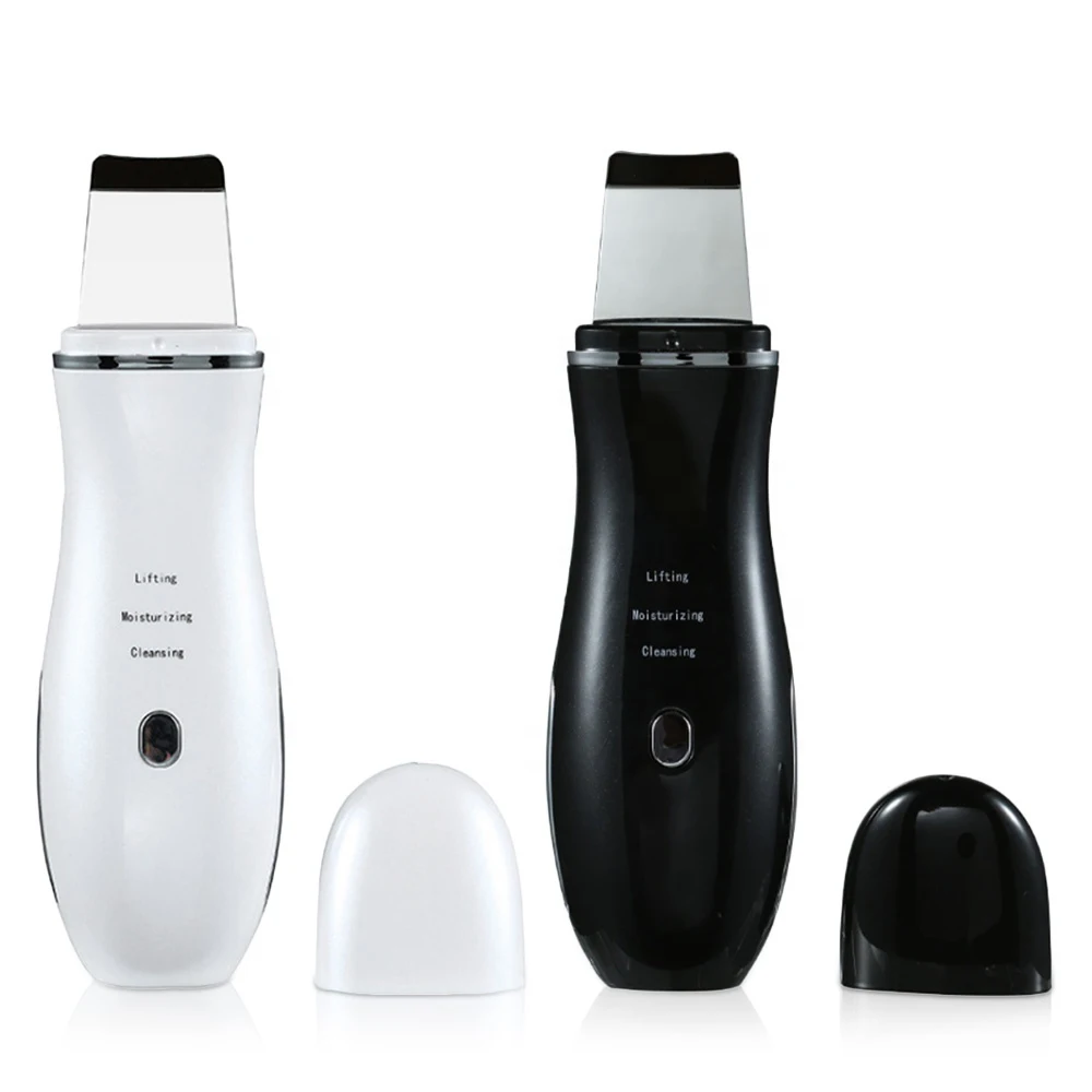 Portable Personal Care Stainless Steel Ion Facial Spatula Machine Ultrasonic Skin Scrubber