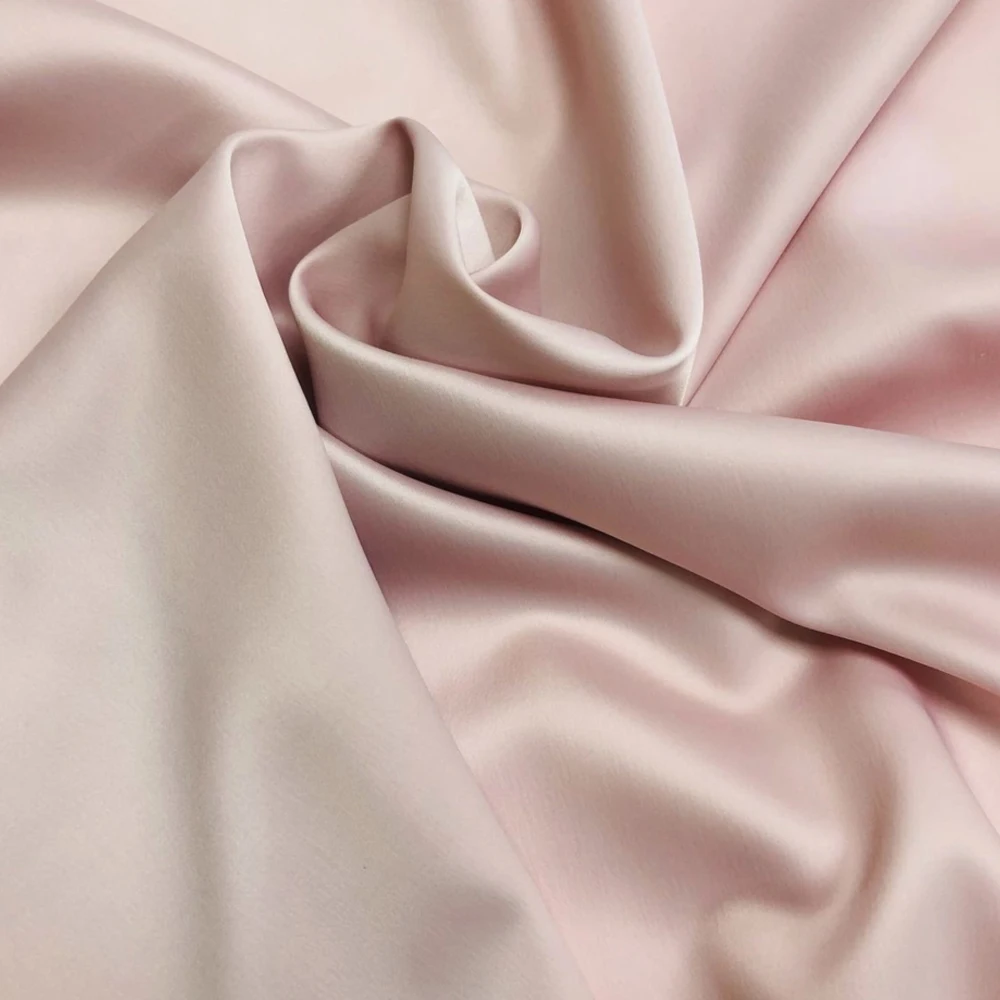 Wingtex Fashionable Latest Heavy Weight Satin Fabric 220 gsm Stretch Polyester Satin for Dress