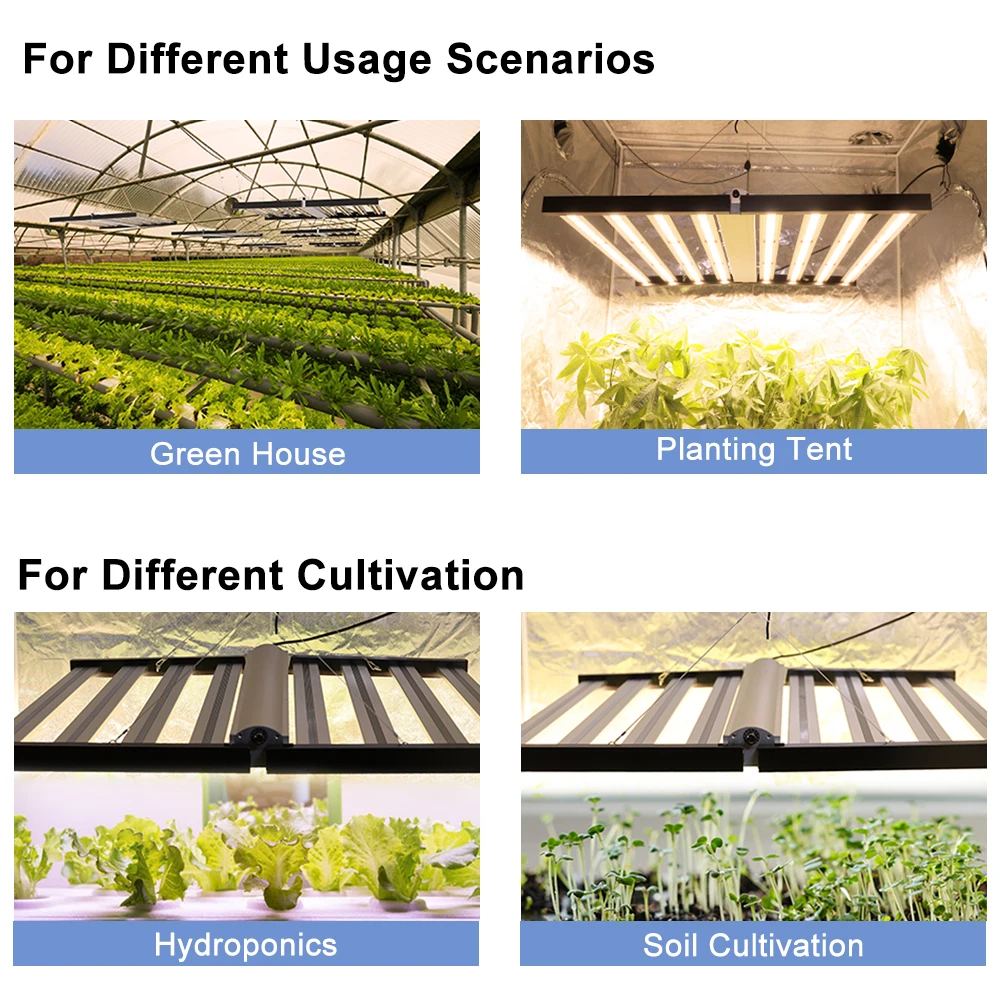Foldable 600W Led Grow Light Full Spectrum Lamp For Hydroponics Plant Flower Samsung 301H Full Spectrum Folding LED Grow Light