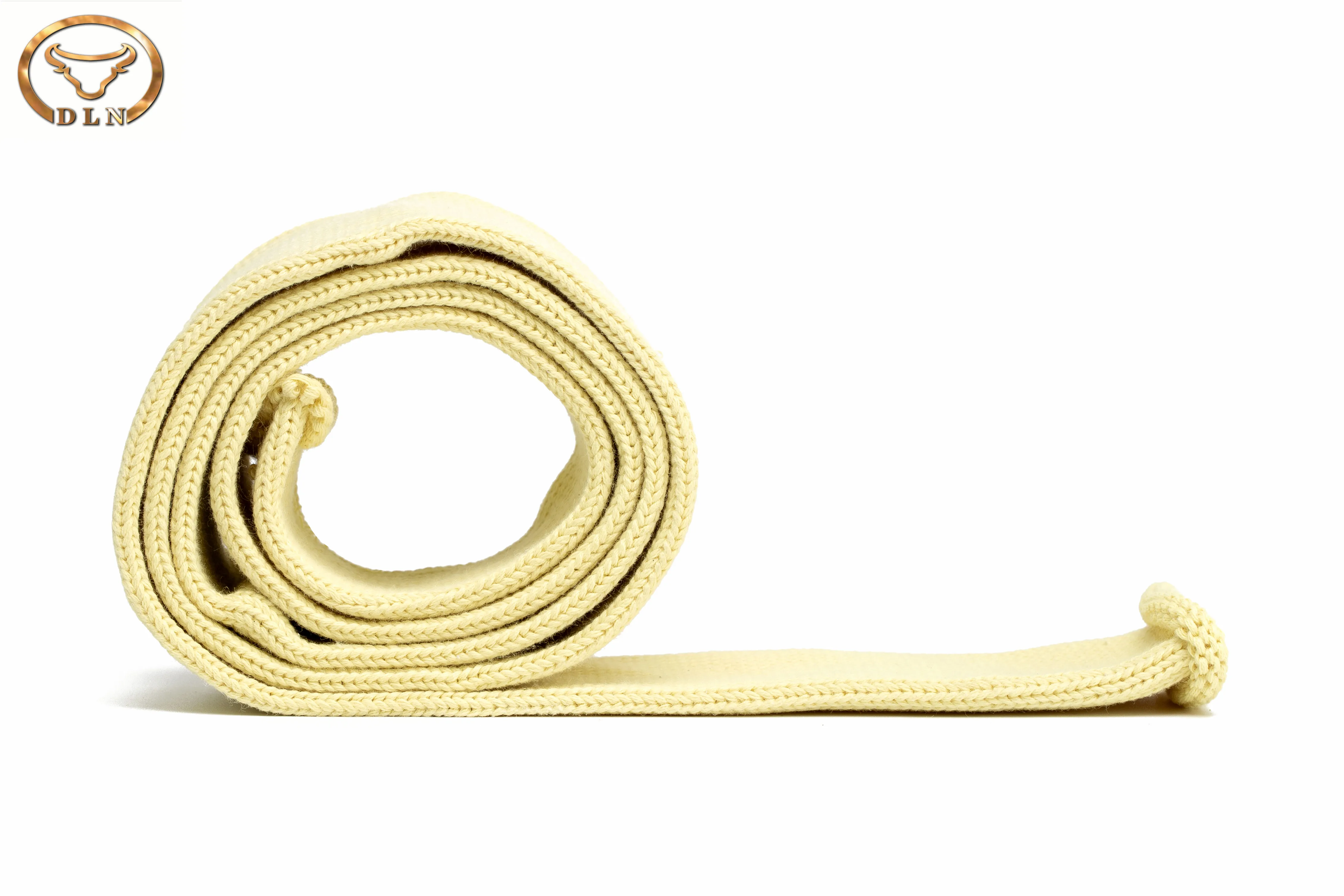 
High Temperature Resistant/Heat Resistant Aramid Knitting Sleeves, Yellow Aramid Knitting Tubes for glass processing industry 