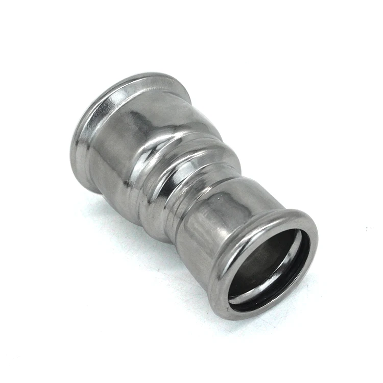 Stainless Steel 304 M-profile Press Plumbing Fitting Double Crimping reducer socket water system compression press concen