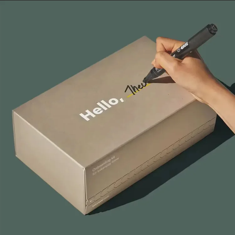 Hello zipper corrugated paper box