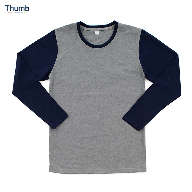 High Grade and Premium Quality Long Sleeve T-Shirt 100% Cotton Blank T-Shirts O Neck Shape for Adult Clothing from Thailand