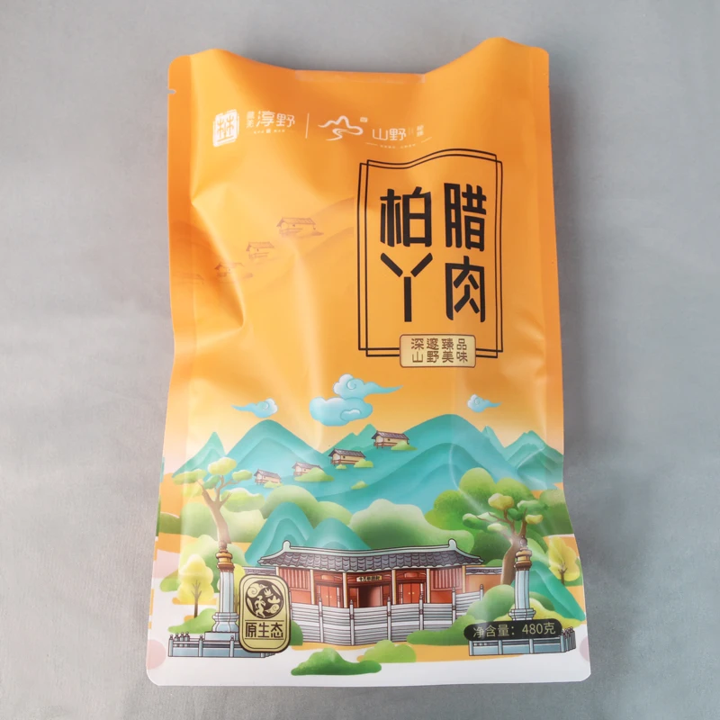 Top Zip Plastic Bag Food Packaging_ 3 Side Seal Zipper Bag_ Stand Up Pouch Ziplock Bag For Meat,Pork,Beef,Sea Food