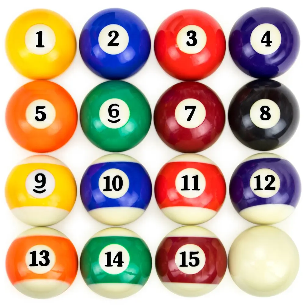 Standard Professional High Quality Customized 16 Billiard Poll  balls Set with 2.25'