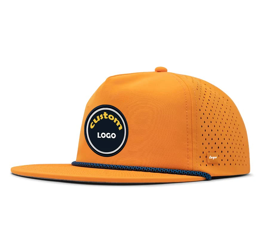 Пользовательские гидро водонепроницаемое исполнение, Кепка с козырьком, лазерный перфорированные 5 панель шляпа Водонепроницаемые бейсбольная Спортивная Кепка для мужчин и женщин