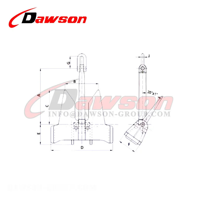 DAWSON Qingdao оснастка китайского завода типа AC-14-SB HHP якорь/Специальный сбалансированный высокомощный якорь