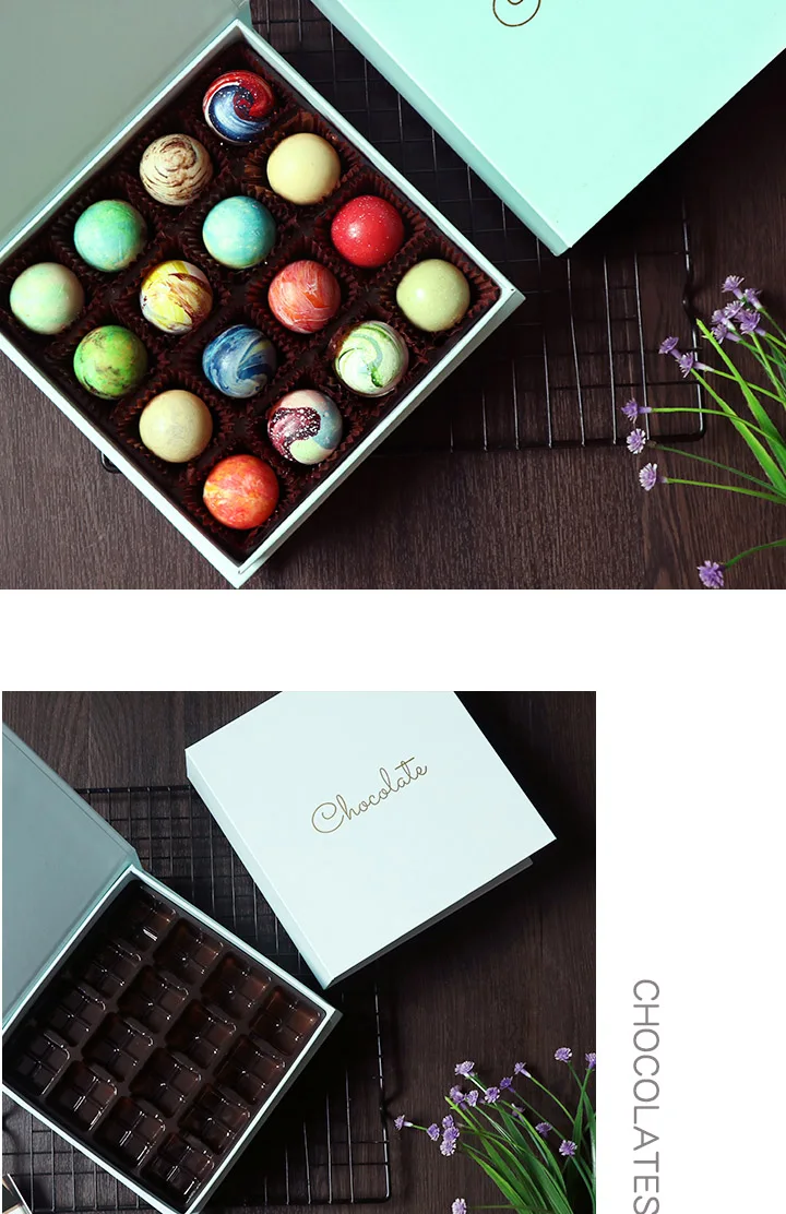 Free Design Custom Wedding Paper Gift Chocolate Packaging Box for Chocolate Christmas Packaging Box
