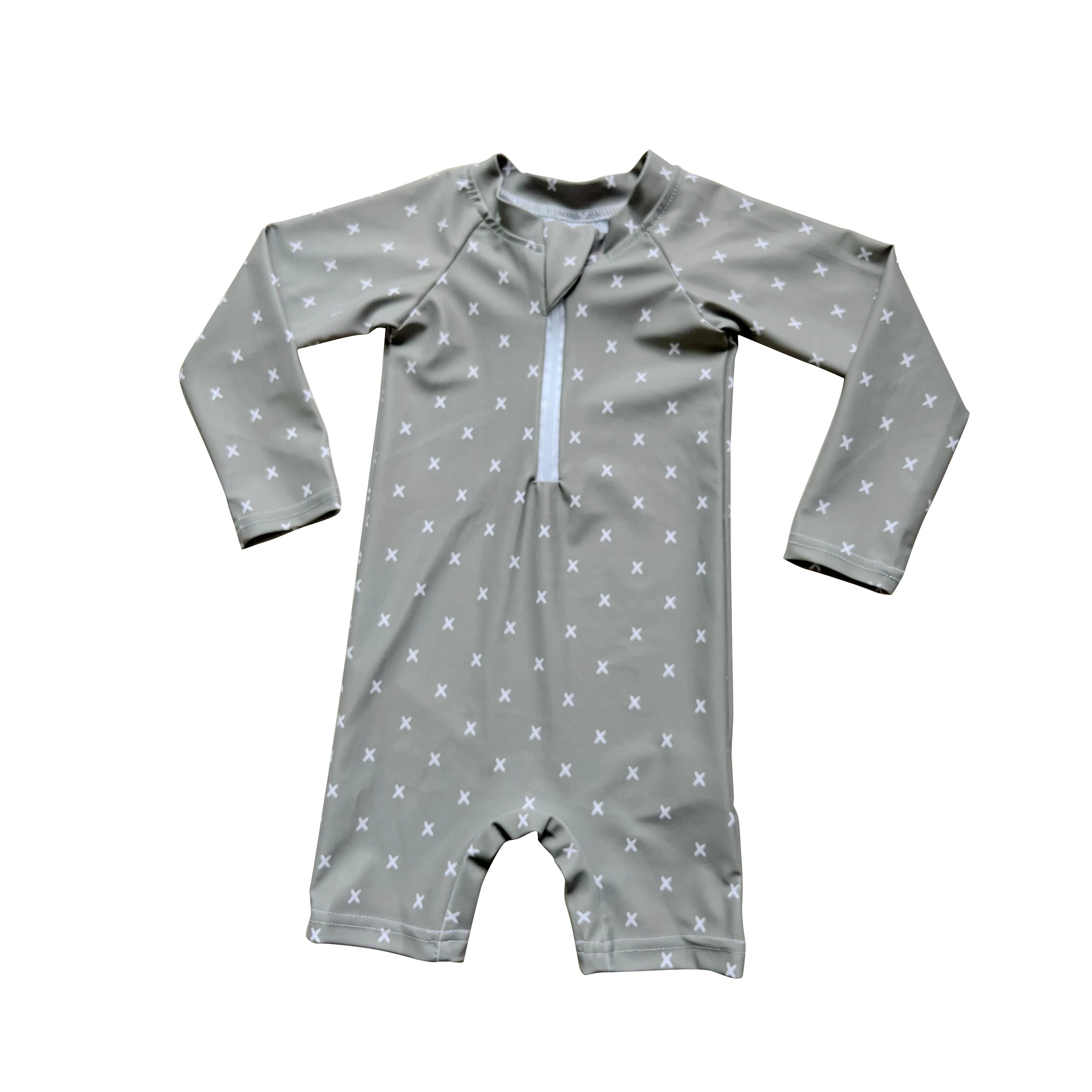 Custom Print Long Sleeve Infant Baby Boy Romper Swimsuit Toddle One Piece