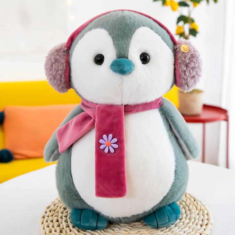 High Quality Custom Hat Penguin/ Glasses Penguin /Earmuff Penguin Soft Toys Sea Animals Wholesale Realistic Penguin Plush toys