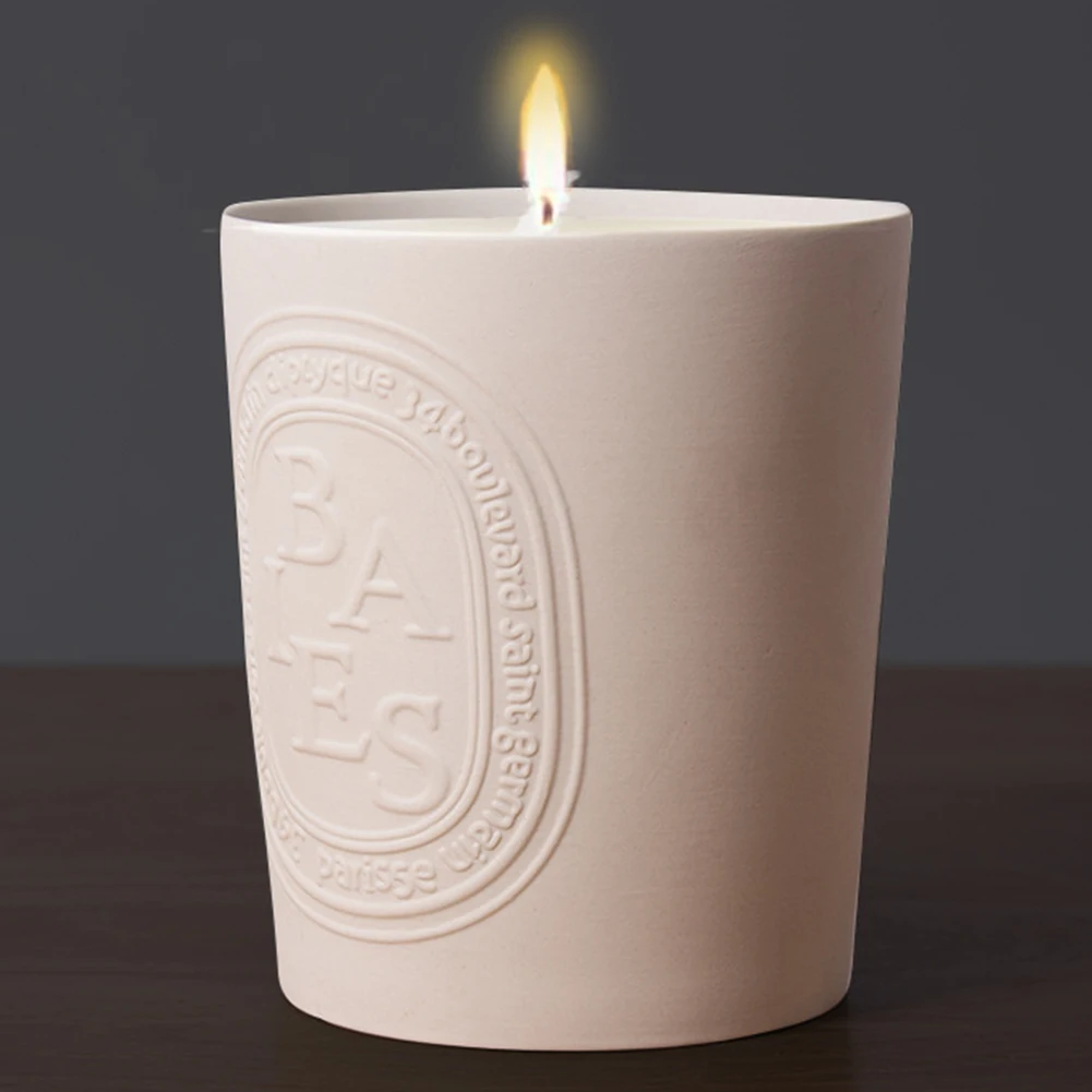 
Custom ceramic mat candle, holder no glaze candlestick porcelain candle jars for home wedding decor/ 