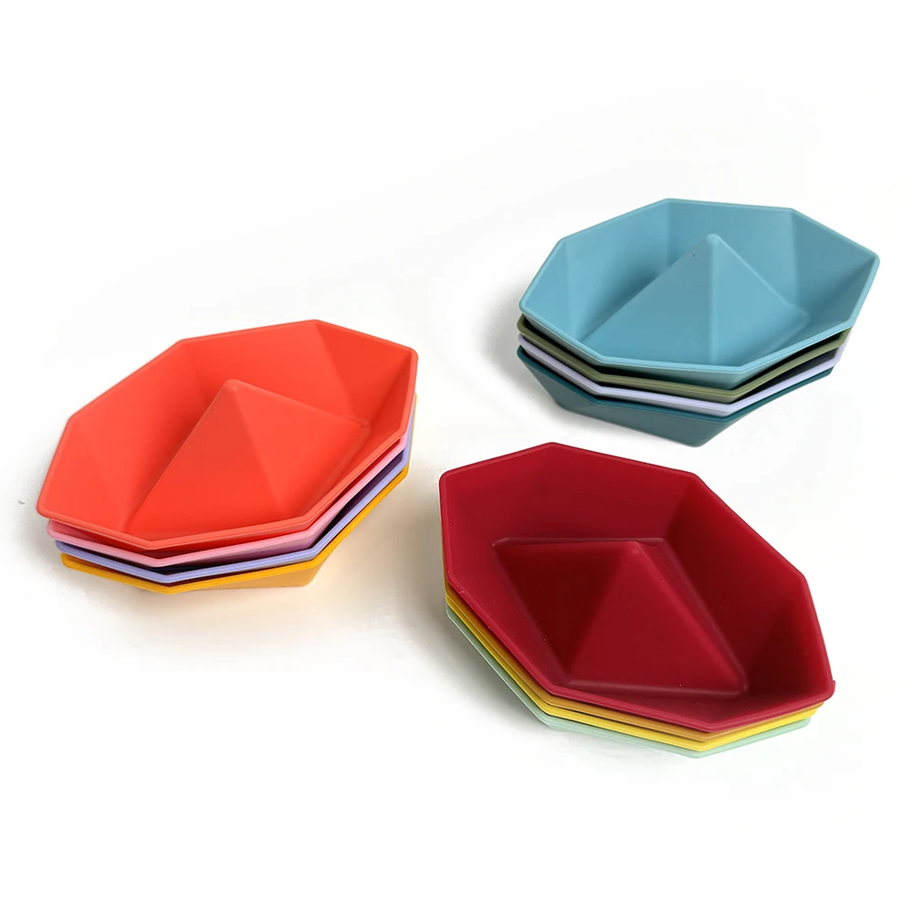 New Style Toy Hot Sell Online Silicone 4pc Bathing Toys Cute Boat Floating Silicone Bath Toys