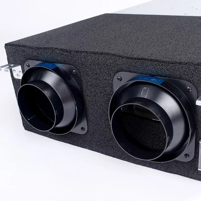 High efficiency heat energy recovery air ventilating system with air filtration