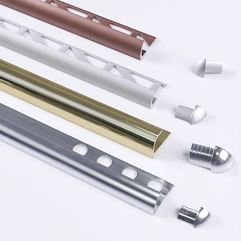 FSF Factory Tiles Outside Arc Corner Angle Profile External Wall Decoration Tile Corner Protector Aluminum Edge Finishing Trim