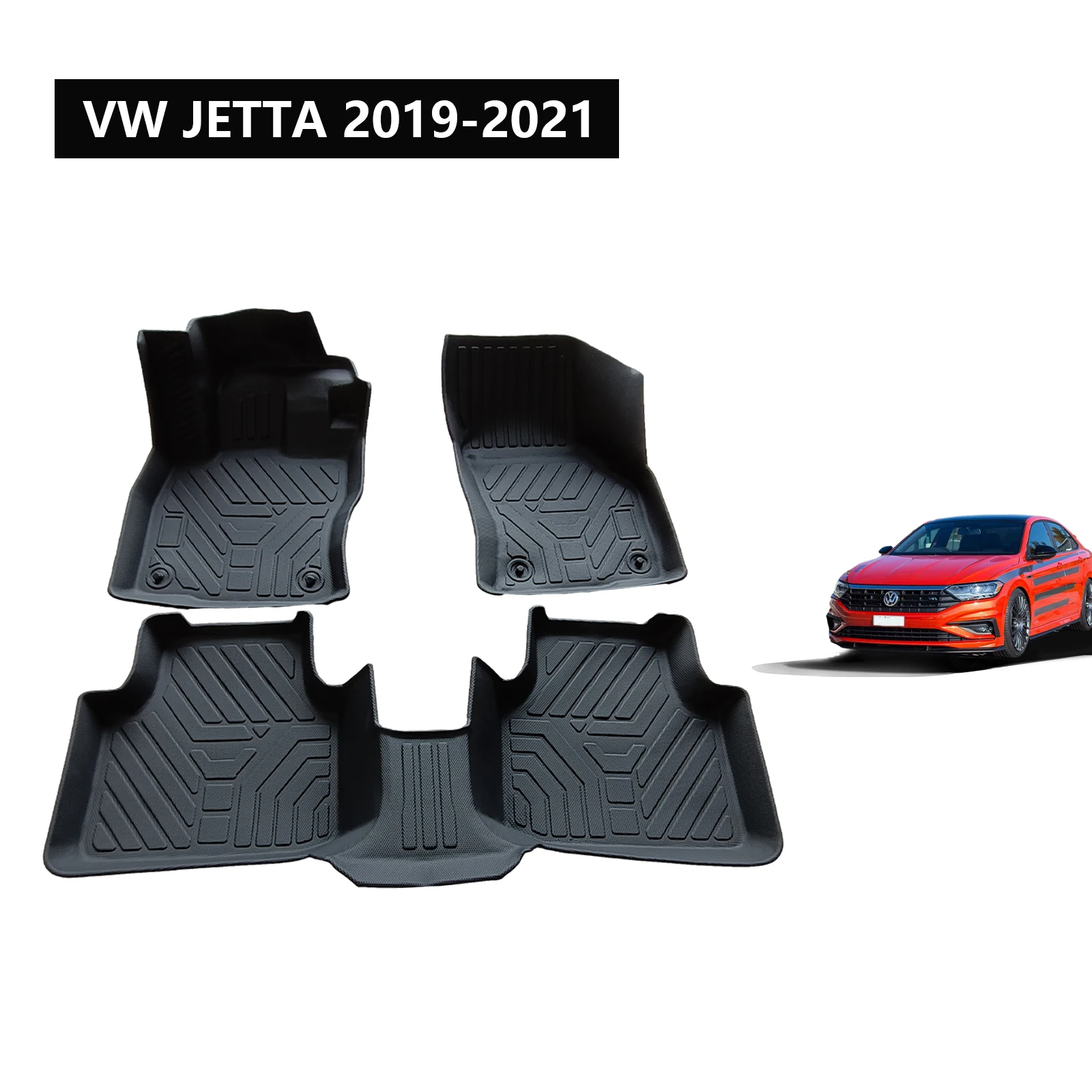 New Style Body Kit TPE Interior Accessories Floor mat Car Mats Floor Mat For VW JETTA 2019-2021