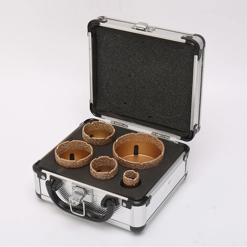 M14 threaded shank hole saw dry vacuum brazing diamond core drill bit angle grinder ceramic tile granite marble