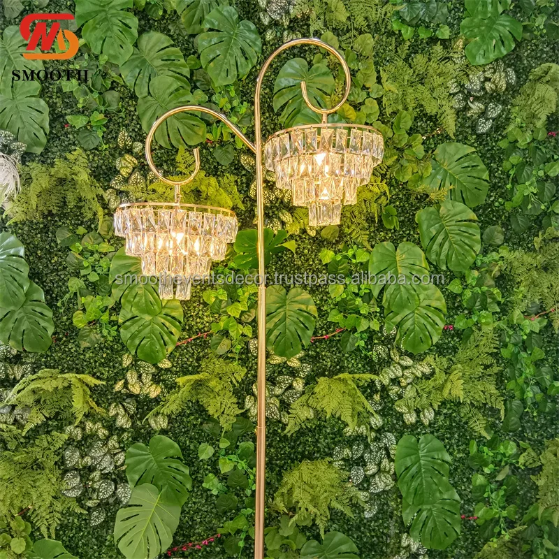 SMOOTH Luxury Ice Strips Road Lead Stand Gold Road Lead Rack Table Centerpiece for Wedding Decor