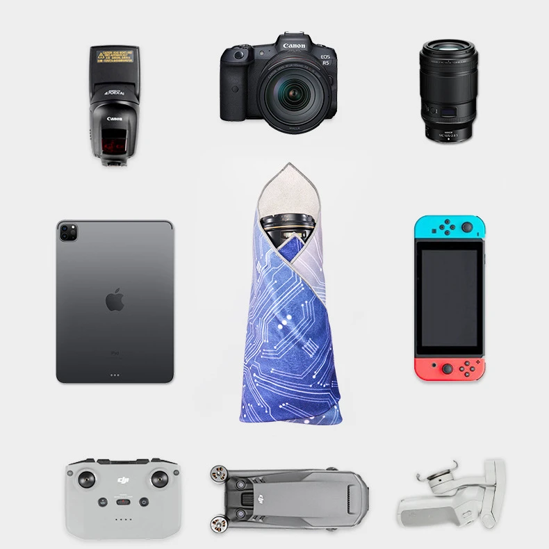 Cwatcun H87W Camera Protective Foldable Wrap 45cm Universal Magic Self-Adhesive DSLR Camera Anti-scratch Lens Cloth