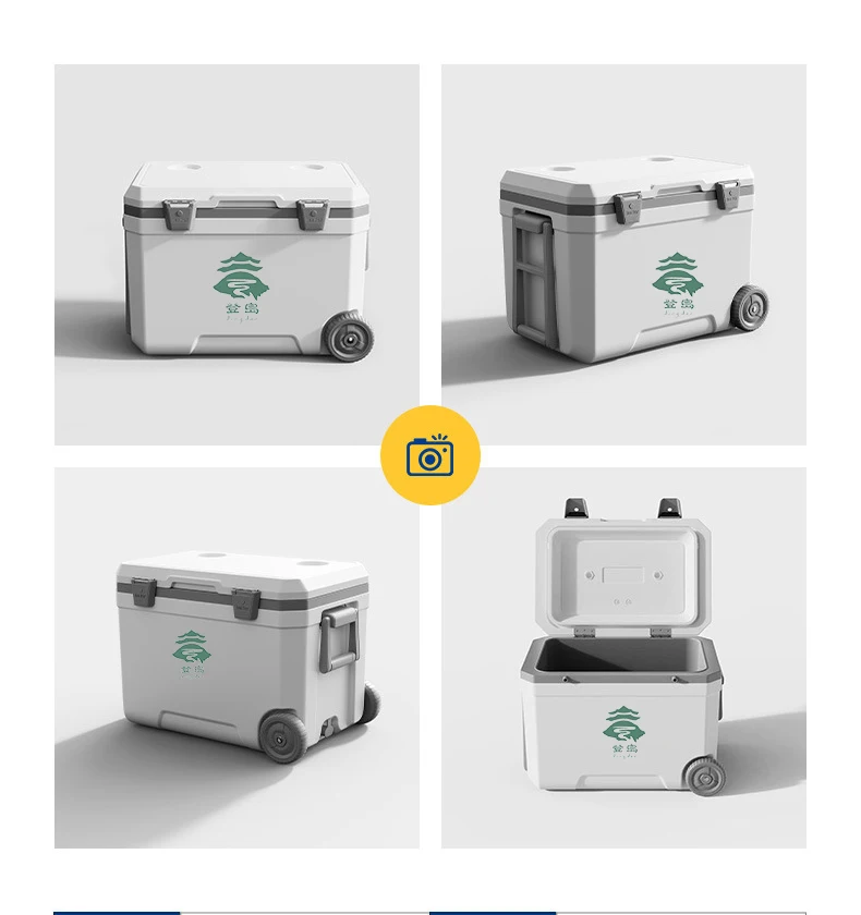 PE/PU/PP 45L New Style Wholesale Cooler Box 45L Outdoor Camping Fishing Good Performance Pinic Plastic Ice Cooler Box china