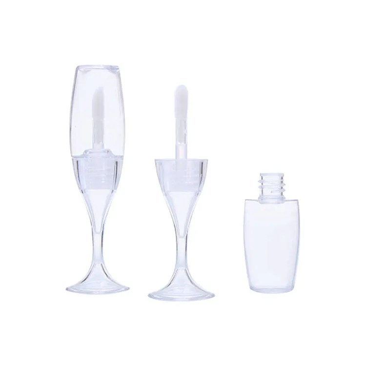 3ML Clear Standing Cup Lipgloss Container Funny Empty Liquid Wine Glass Lip Gloss Tubes
