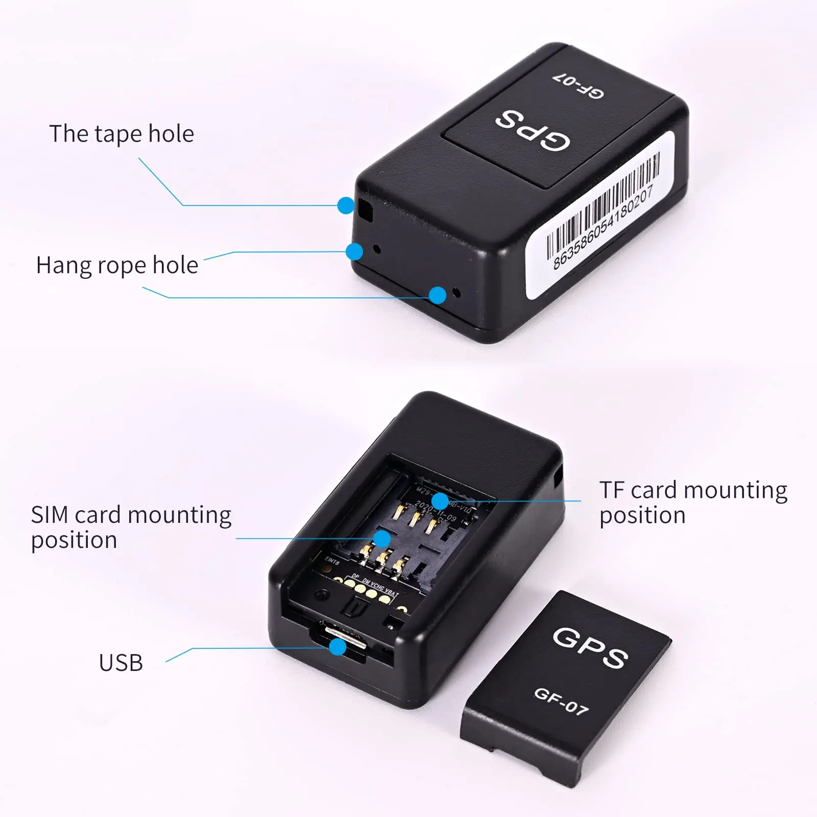 Real-Time Long Standby Mini GPS Tracker With GSM SIM Magnetic Device for Vehicle and Pet Tracking Pet Tracker
