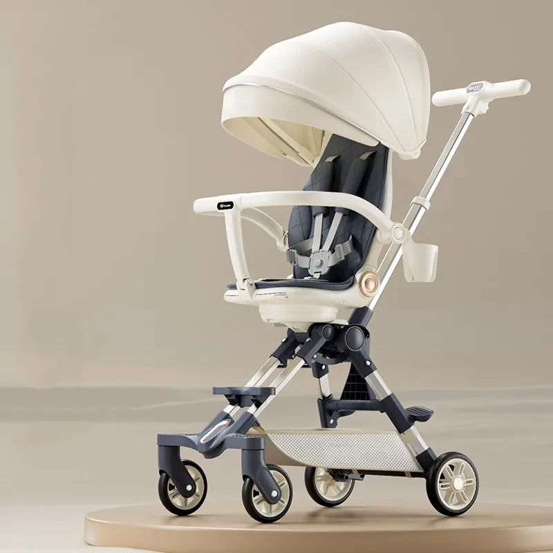 2024 new design trolley baby lightweight portable 360-degree seat rotates multifunction 2 in 1 baby travel stroller for sale
