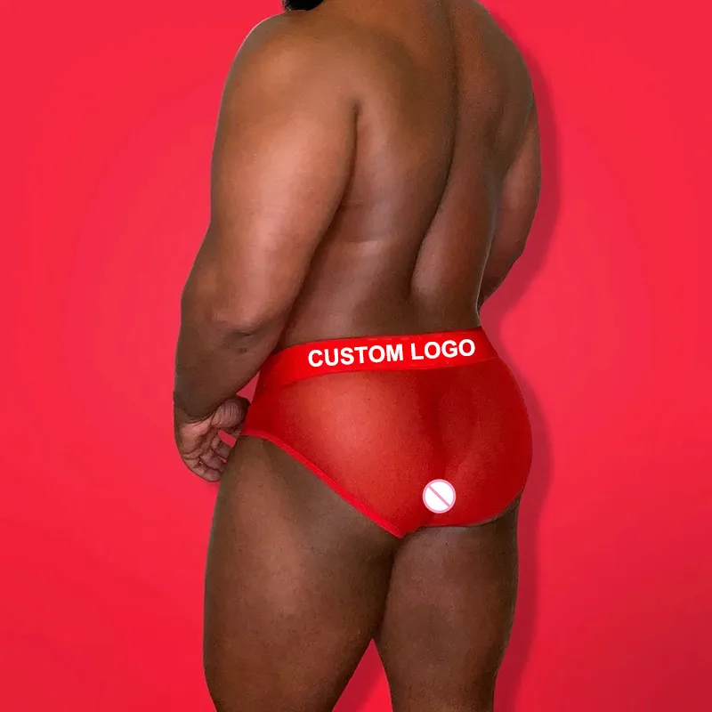 PATON customized logo luxury quality Zero defect hot sell comfortable men underwear boxer briefs seethrough mesh transparent