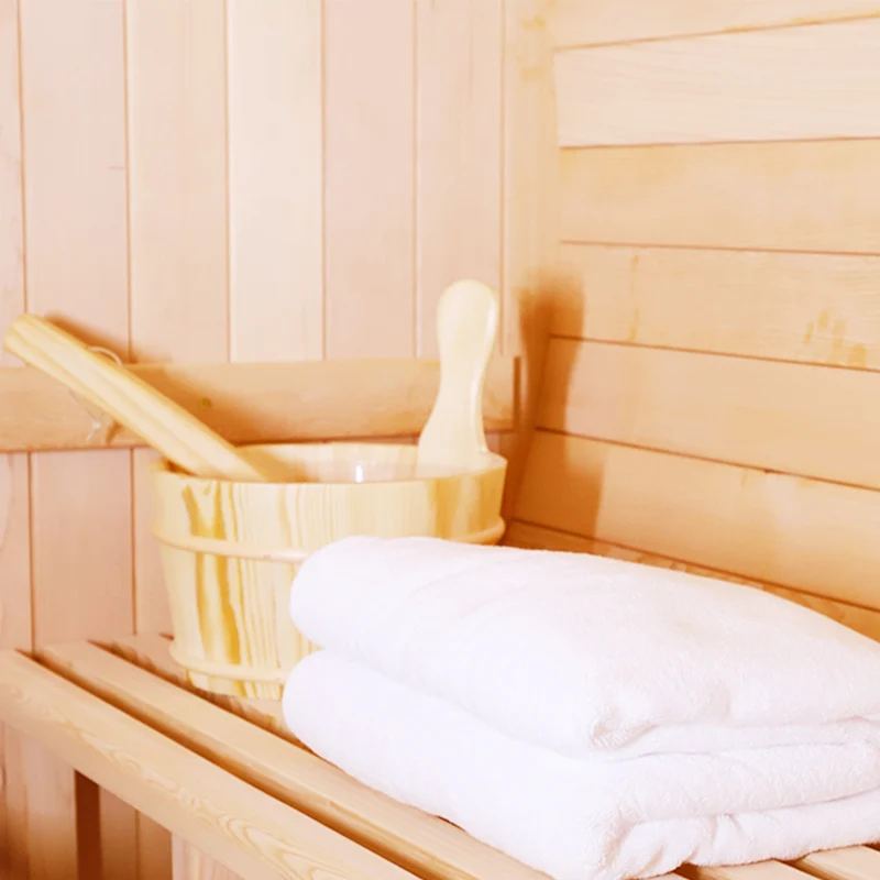 Outdoor Electric Stove Heater Hemlock Steam Sauna Room with Asphalt Roof for Home Hotel Sauna