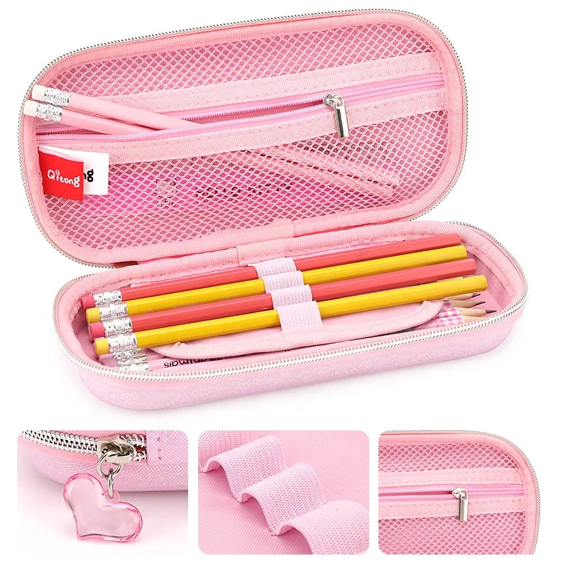 Sweety  popular zip Pencil Case EVA PU Pen Pouch Stationery Box 3d Pencil cases For School Students
