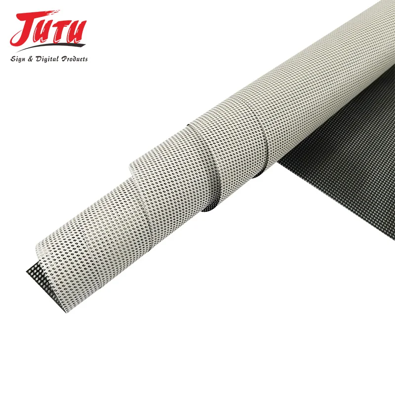 Digital Printing Advertising Material High Quality Mesh PET PVC Black White Banner Roll