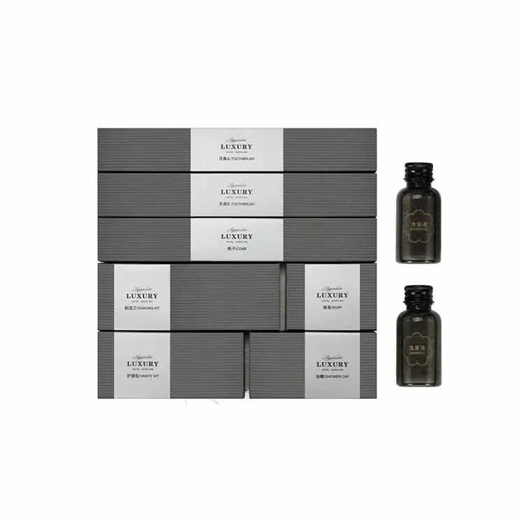 S & J простые Роскошные удобства для гостей, гостиничные принадлежности, одноразовые туалетные принадлежности, набор изысканной гостиничной косметики