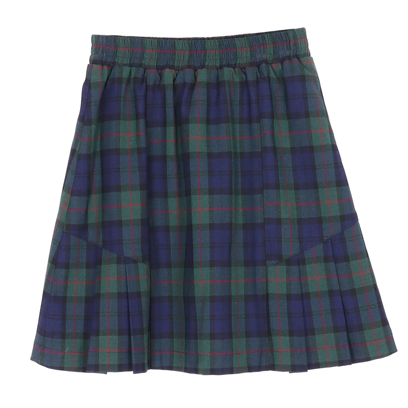 Wholesale School Girls Pleated Skirt Uniform Red Plaid School Uniform Short Checkered Polyester Skirt