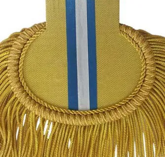Customized Style Epaulets rank for marching band uniform high quality gold wire braid trimming shoulder boards