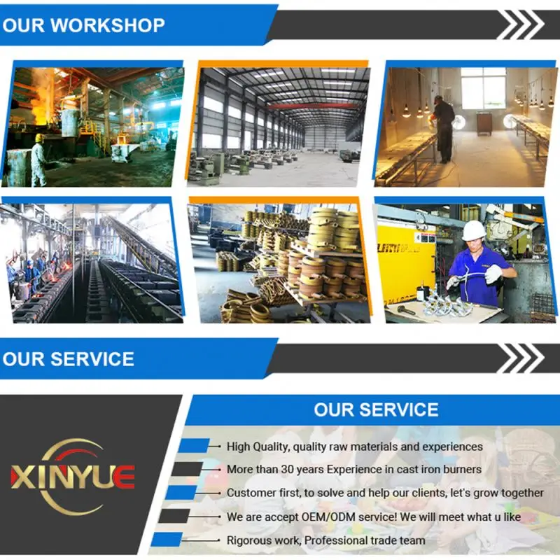 Quality sustainable use hot sale cast iron gas burner piezo ignition high pressure burner cast iron