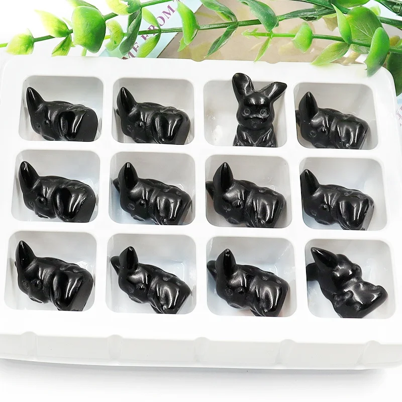 Natural Gemstone Mini Crystal Carving Wholesale Cute Cartoon Character Crystal Pikachu Pokemone For Gift