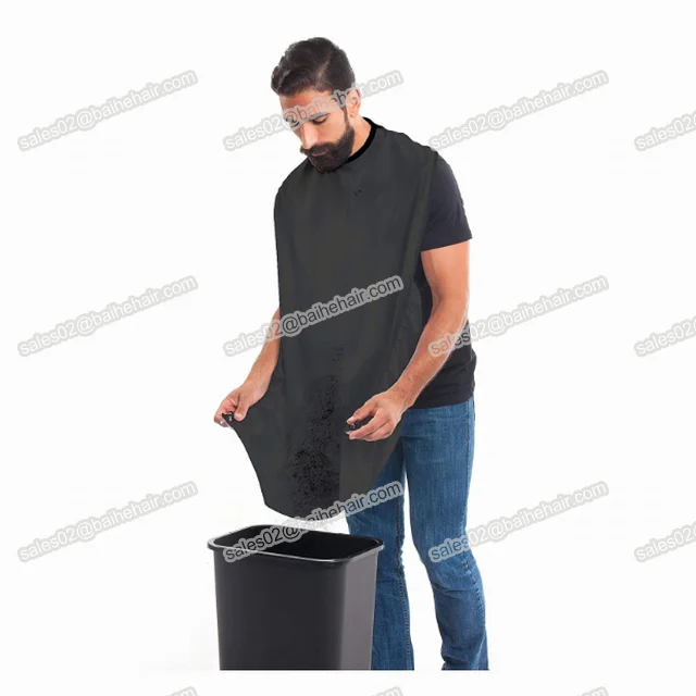 Wholesale Male Beard Styling Hairdressing Barber Cape, Beard Styling Tool Cape, Beard Hair Catcher Apron for Men 18AB