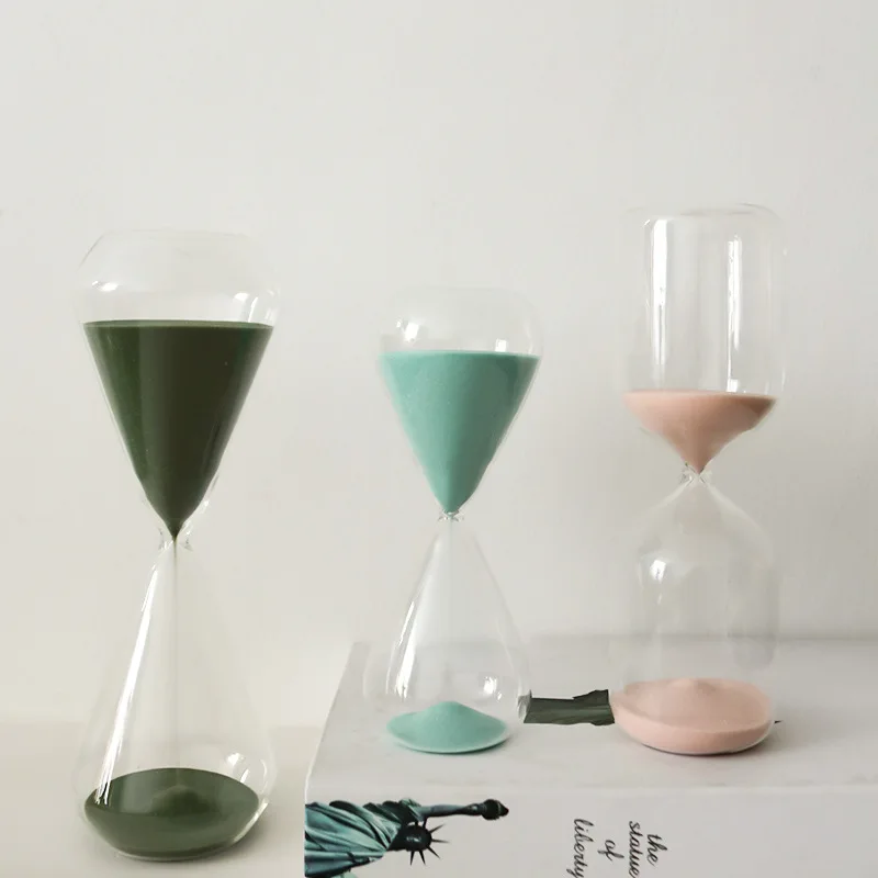 Wholesale 15 / 30 Minutes Hourglass Home Decoration Hand Blown Sand Clock Desktop Decoration Customized Colorful Sand Timer