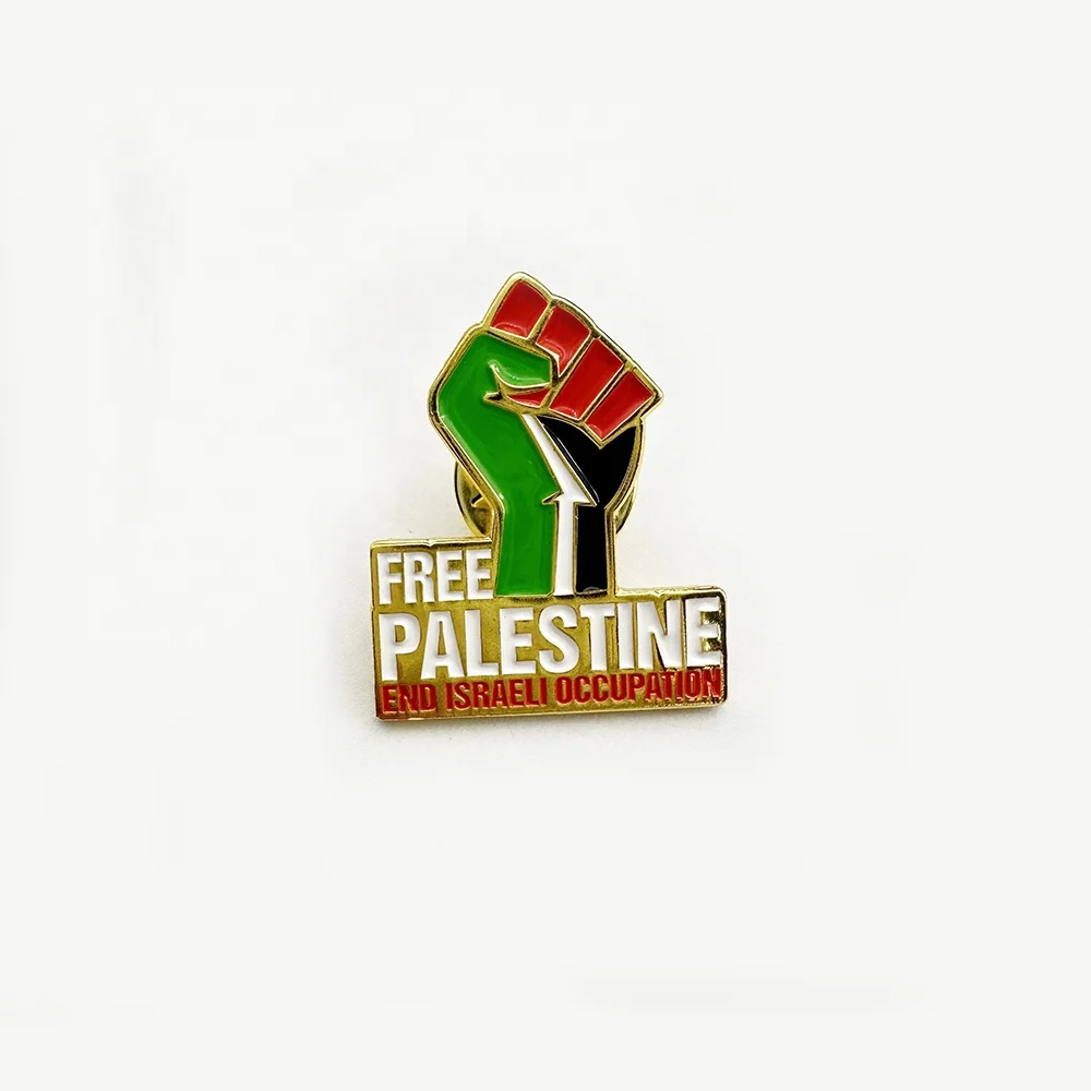 Factory Custom Cheap Enamel Gold Flag Pin Brooch Asia Country Flag Peace Badge