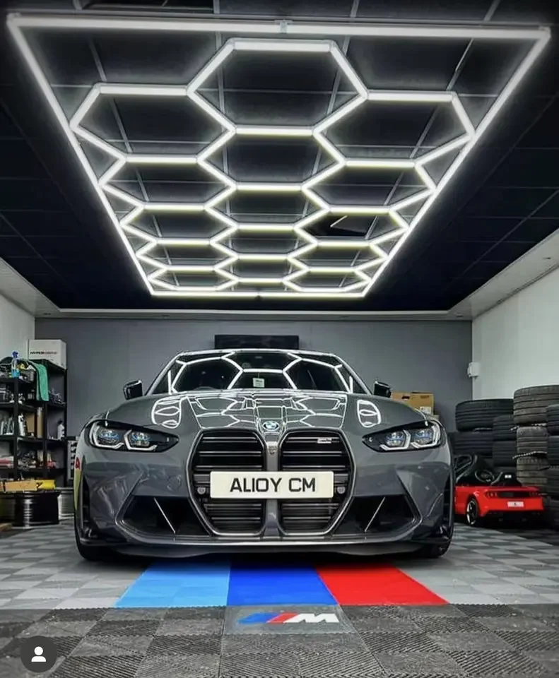 Хит продаж алюминиевый Автомобильный светодиодный шестигранный светильник для мастерской потолочное освещение