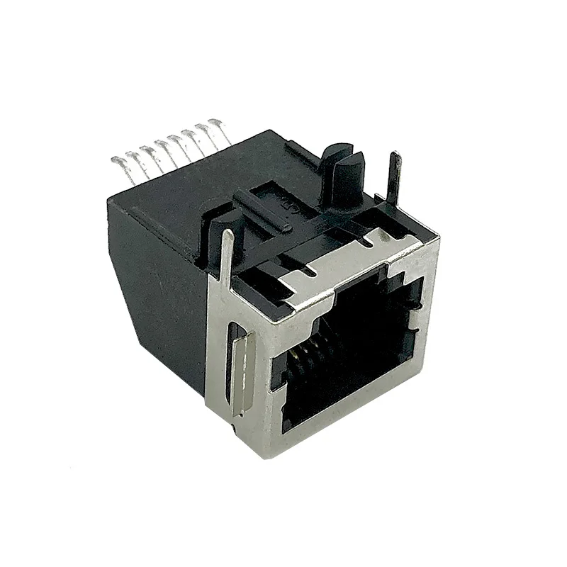 RJ45 Modular Connectors Ethernet Connectors RJ45 SMT Jack  8p8c female 3u gold plating on contacts  half-shielded 5722