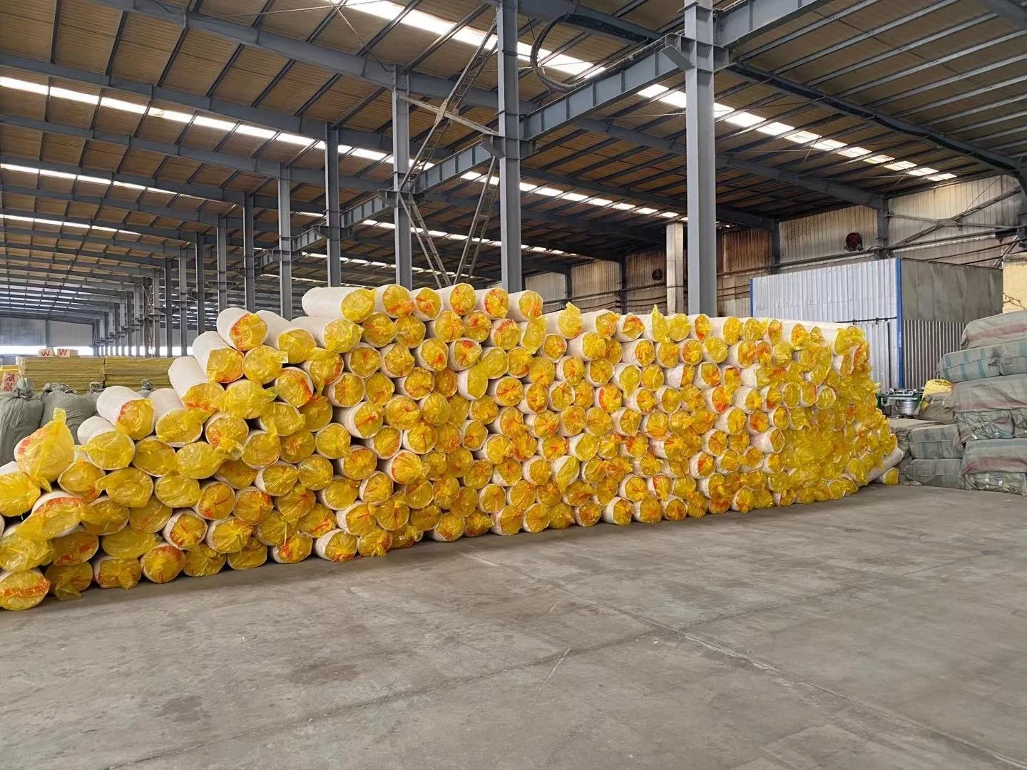 ISO certification heat insulation fiber glass wool strips Fire resistances elements