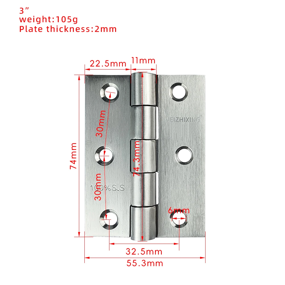 New Arrival India Bangladesh Hot Sale Stainless Steel Heavy Duty Door Window Pivot Door Hinge 3 Inch Welding Wooden Door Hinges