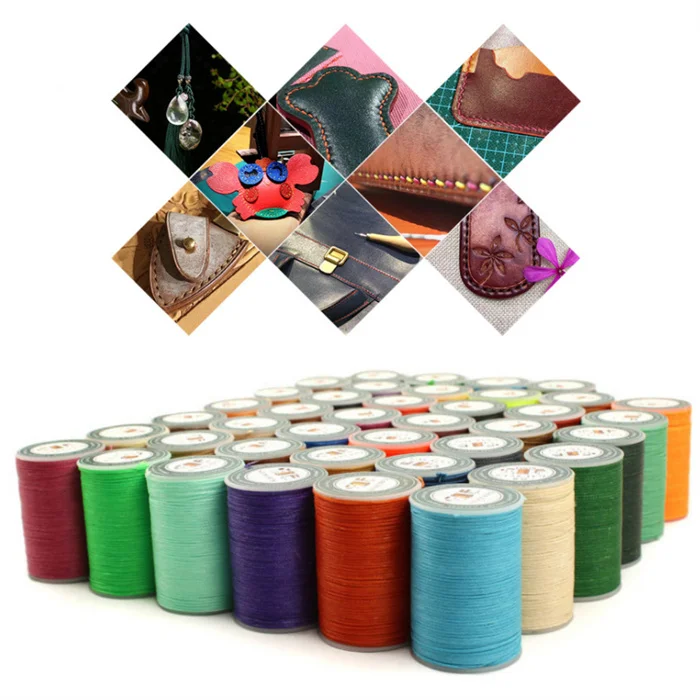 Wholesale Sewing Threads Polyester Microfiber Waxed Thread 0.8mm Cord For Hand Sewing Shoe String Stitching DIY Thread