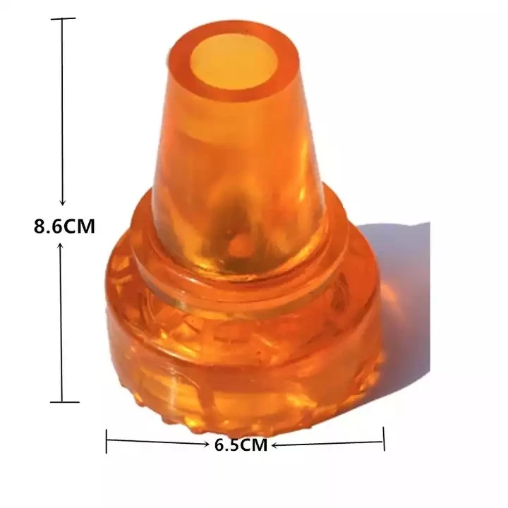 Pack of 4 Professional Anti Slip End Crutch Cane Rubber Leg Feet Tips Walking Stick Crutch Cane Replacement - Orange, Dia 1 inch