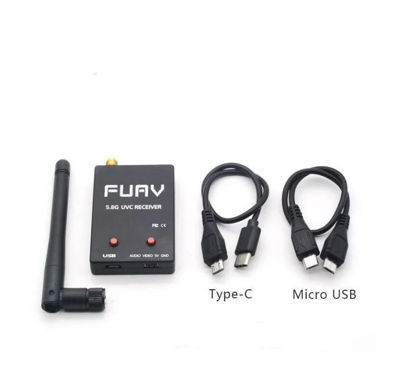Skydroid UVC Single Control Receiver OTG 5.8G 150CH Channel FPV Receiver Video Transmission Downlink Audio For Android phone