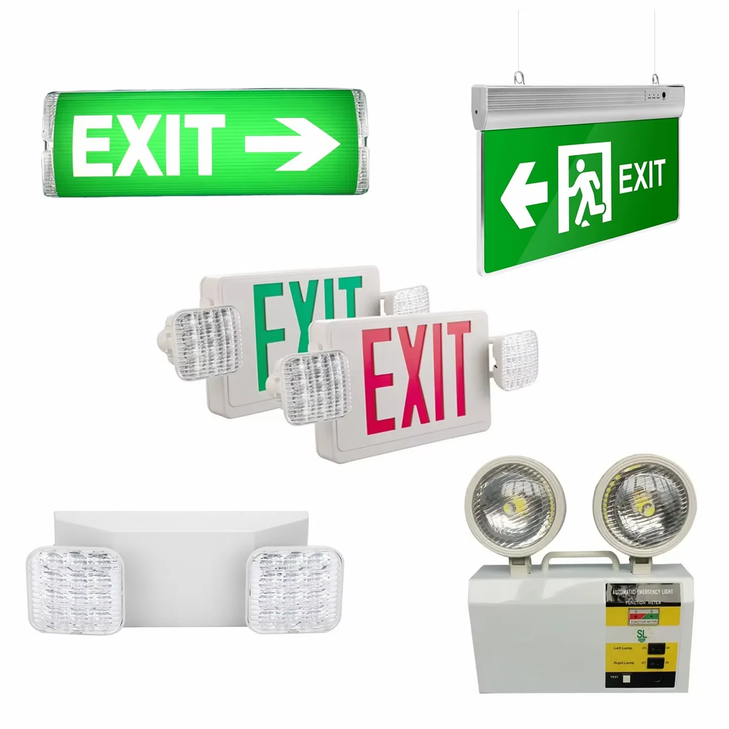 Customized Rechargeable Fire Safety Sign Light 6W 3W Emergency Exit Sign